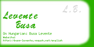 levente busa business card